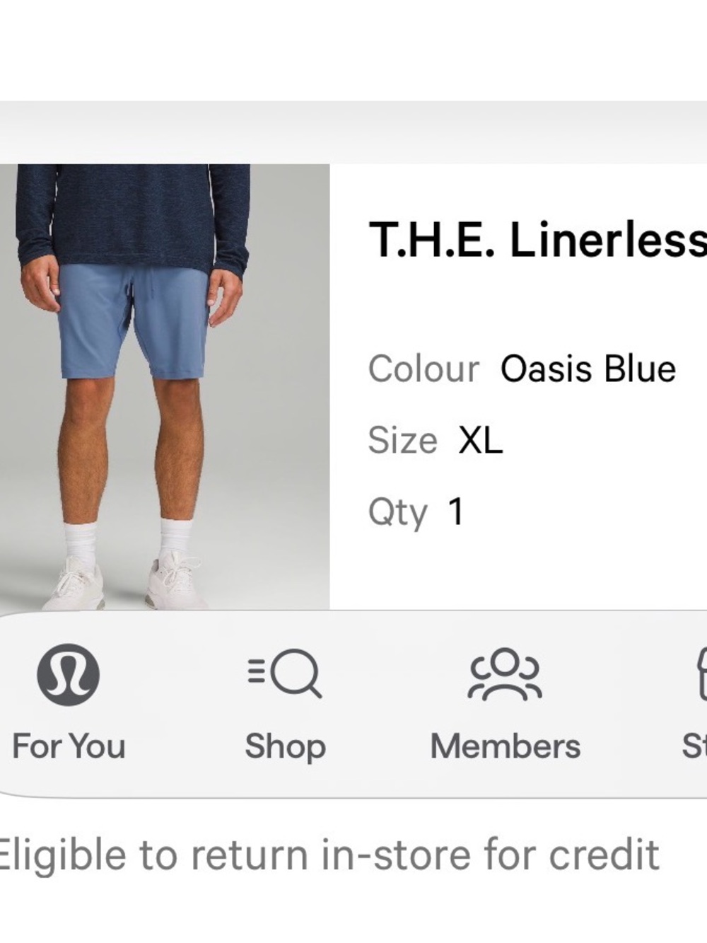 lululemon athletica T.H.E. Linerless Short 9" - Oasis Blue